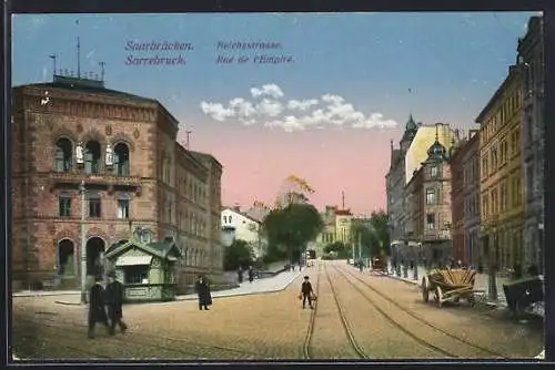 AK Saarbrücken, Blick in die Reichsstrasse