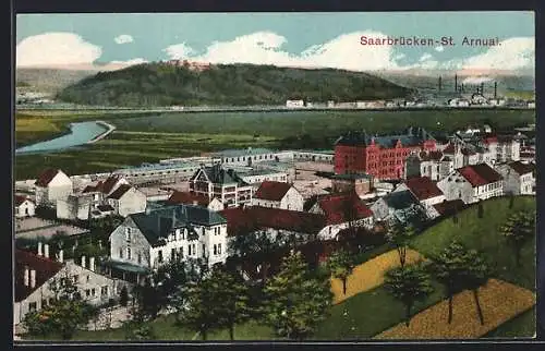 AK Saarbrücken-St Arnual, Blick auf den Ort