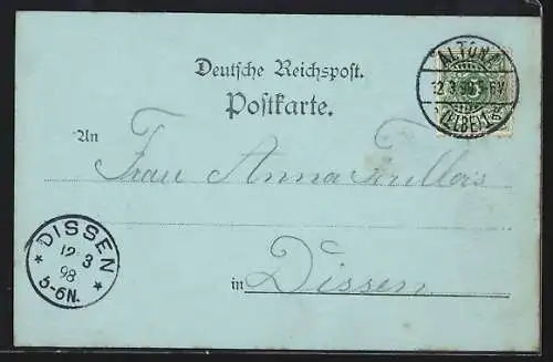 Mondschein-AK Hamburg-Altona, Neues Rathaus mit Strassenpartie