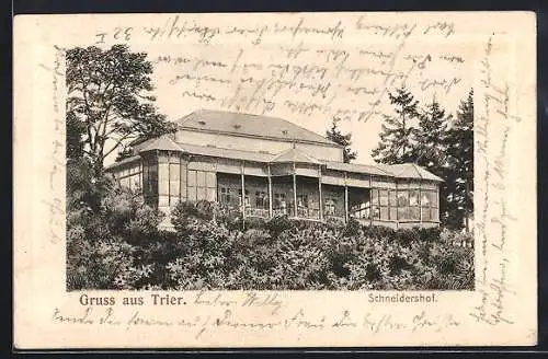 Künstler-AK Trier, Gasthaus Schneidershof