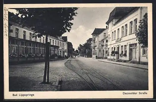 AK Bad Lippspringe, Partie in der Detmolder Strasse