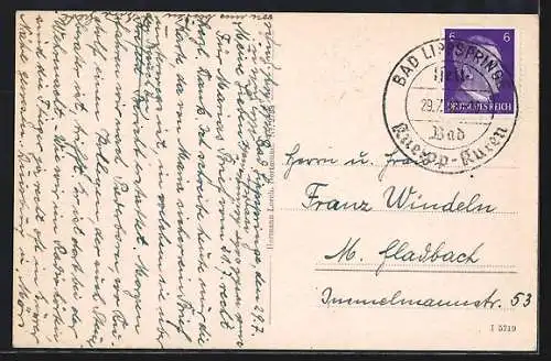 AK Bad Lippspringe, Partie in der Detmolder Strasse