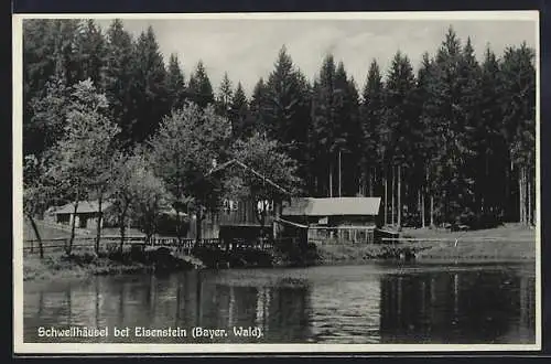 AK Schwellhäusel, Hausansicht am Wasser