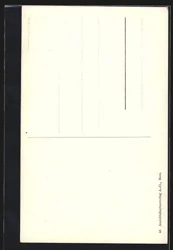 AK Bern, Zeitglockenturm mit Strassenbahn