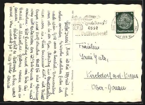 AK München, Blick auf den Marienplatz, Strassenbahn