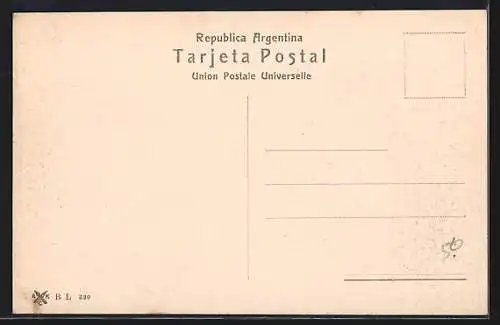 AK Buenos-Aires, Paseo Colón, Strassenbahn