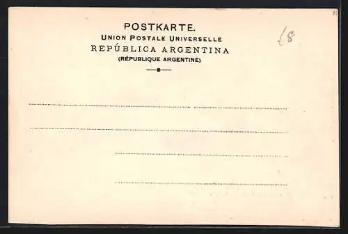 AK Buenos Aires, Sanitätswerke mit Strassenbahn und Blick auf das italienische Quartier
