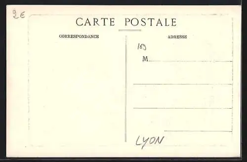 AK Lyon, Gare des Brotteaux, Bahnhof mit Strassenbahn