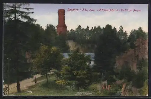 AK Rochlitz, Turm und Steinbrüche des Rochlitzer Berges