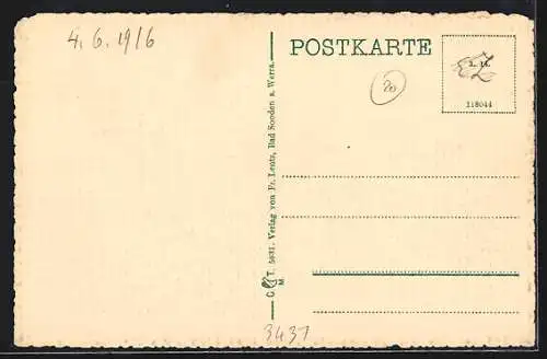 AK Bad Sooden-Allendorf, Altes Tor mit Sonnenuhr