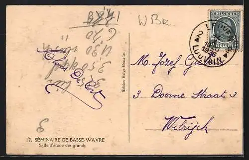 AK Basse-Wavre, Séminaire, Salle d`etude des grands