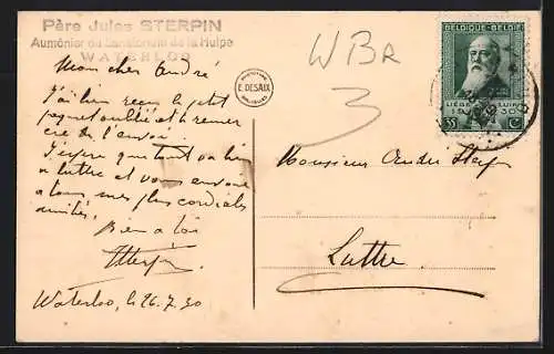 AK La Hulpe-Waterloo, Sanatorium, Chapelle et Aumonerie