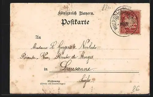 AK Würzburg, Dom, Luitpoldbrunnen, Kiliansbrunnen
