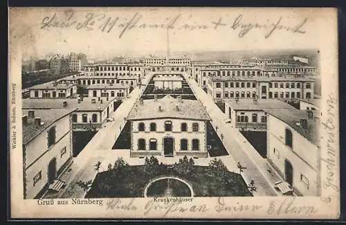 AK Nürnberg, Blick auf die Krankenhäuser