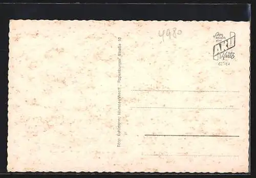 AK Hüffen i. Westf., Lebensmittel und Bäckerei W. Stuke, Kirchenansicht, Schulgebäude, Ehrenmal