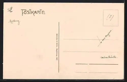 AK Ems, Mainzer Strasse und Malberg mit Flusspartie