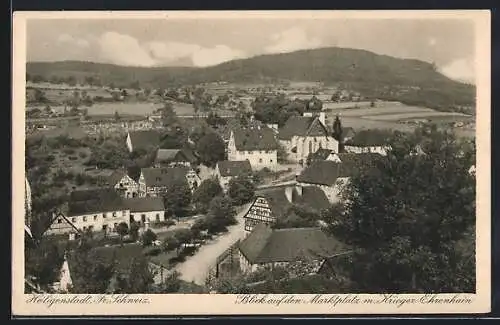 AK Heiligenstadt / Fränk. Schweiz, Blick auf den Marktplatz mit Krieger-Ehrenhain