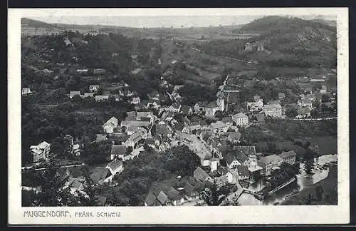 AK Muggendorf /Fränk. Schweiz, Blick auf den Ort aus der Vogelschau