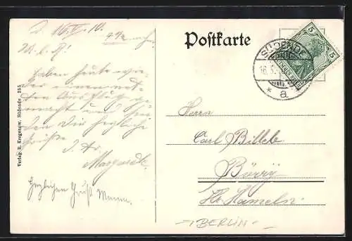 AK Berlin-Südende, Restaurant mit Flusspartie und Booten
