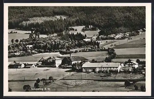 AK Simpering, Blick auf Bauernhöfe