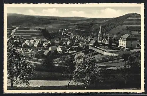 AK Weibern /Brohltal, Blick auf den Ort umgeben von Feldern