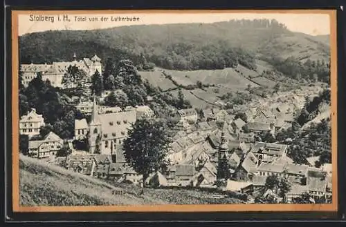 AK Stolberg i. H., Ortsansicht von der Lutherbuche