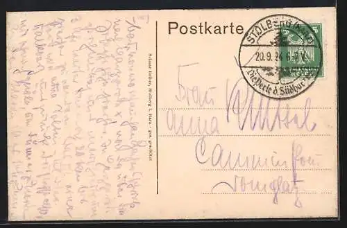 AK Stolberg i. H., Ortsansicht von der Lutherbuche