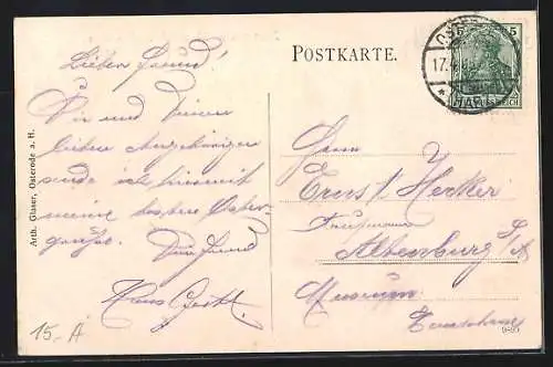 AK Osterode a. Harz, Sösepromenade mit Flusspartie