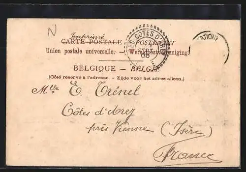 AK Bouvignes, Strassenpartie an der Kirche