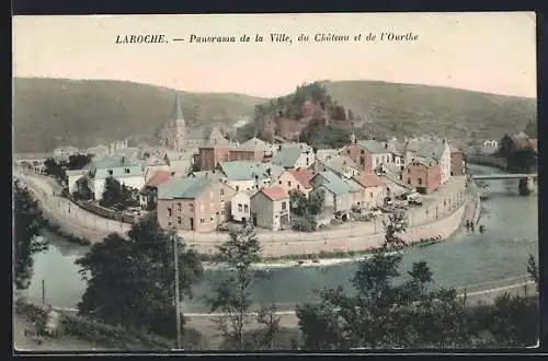 AK Laroche, Panorama de la Ville, du Chateau et de l`Ourthe