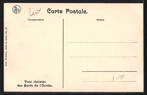 AK La Roche, L`Ourthe et les Ruines