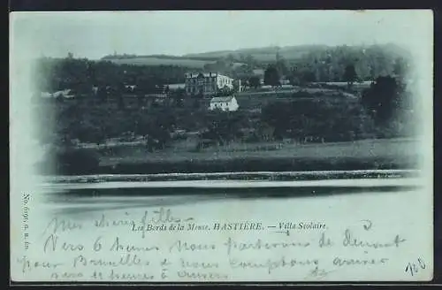 Mondschein-AK Hastière, Villa Scolaire