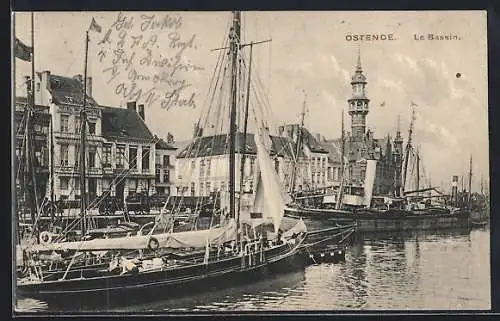 AK Ostende, le bassin, Segelboote