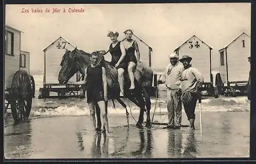 AK Ostende, Les bains de Mer