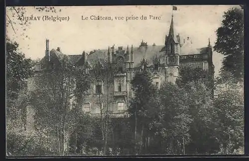 AK Chimay, Le Château, vue prise du Parc