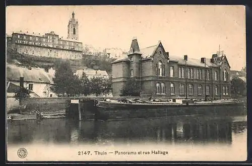 AK Thuin, Panorama et rue Hallage