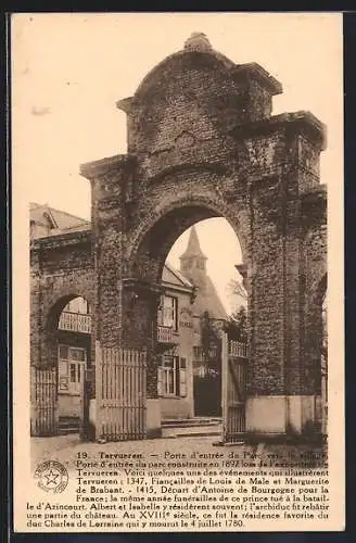 AK Tervueren, Porte d`entrée du Parc vers le village