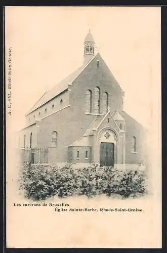 AK Bruxelles, Église Sainte-Barbe, Rhode-Saint-Genése