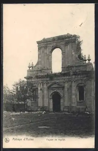 AK Gozée, Abbaye d`Aulne, Facade de l`église
