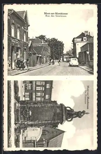 AK Mont-sur-Marchienne, Rue des Goutteaux, La Fontaine