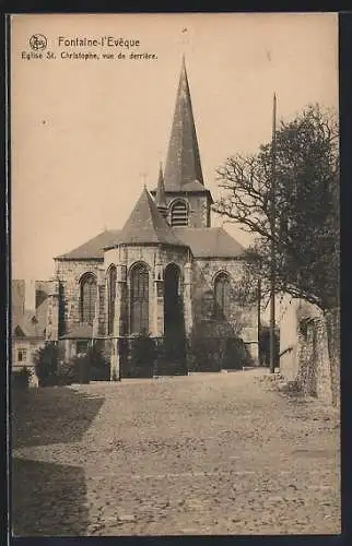 AK Fontaine-l`Evêque, Eglise St. Christophe, vue de derrière