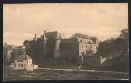 AK Ecaussines-Lalaing, Vieux château-fort, Vue générale du Sud-Ouest
