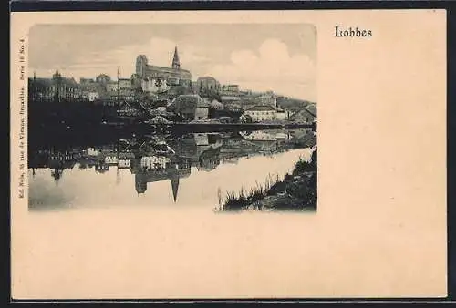 AK Lobbes, Panorama mit Kirche