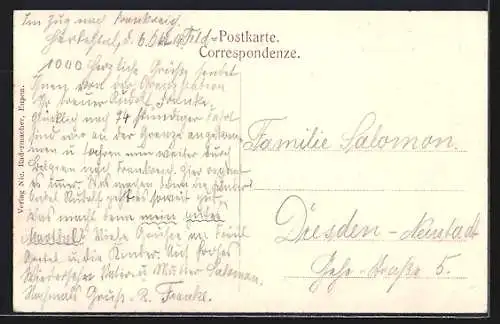 AK Malmedy, Totalansicht mit Kirche