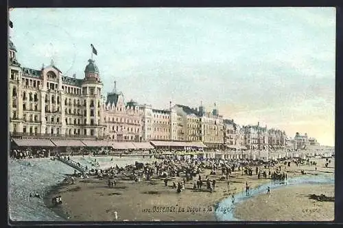 AK Ostende, La Digue & la Plage