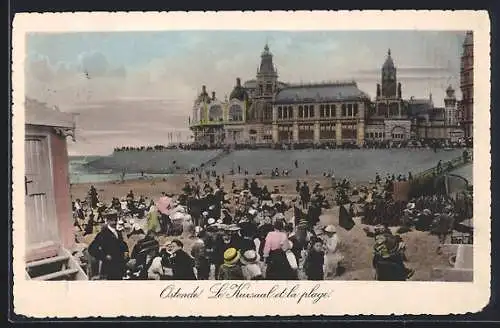 AK Ostende, Le Kursaal et la plage
