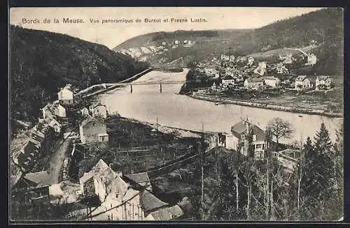 AK Rivière, Burnot, Bords de la Meuse, Panorama et Fresne Lustin