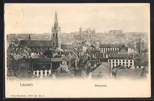 AK Louvain, Panorama mit Kirche