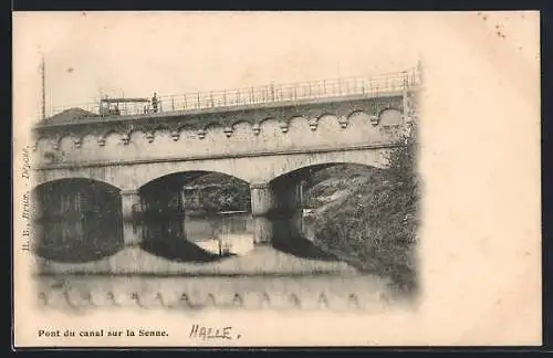 AK Halle, Pont du canal sur la Senne