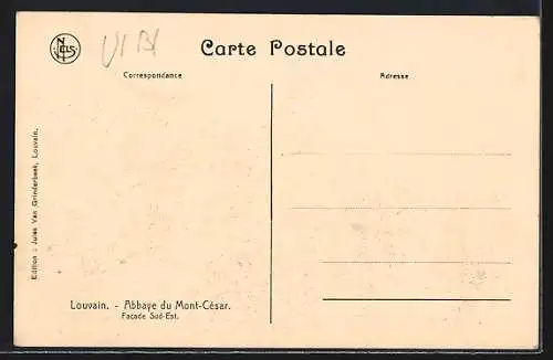 AK Louvain, Abbaye du Mont-César, Facade Sud-Est
